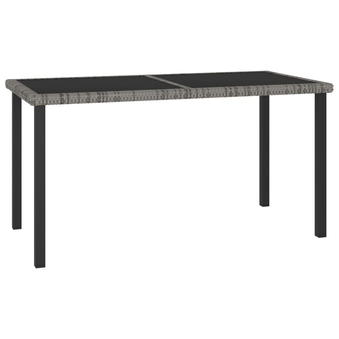 vidaXL - 7-delige - Tuinset - poly - rattan - grijs