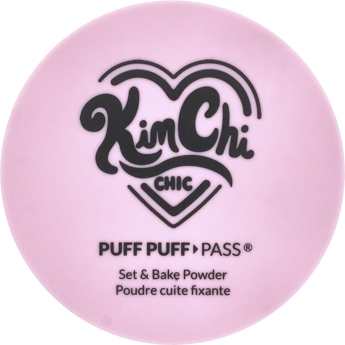 KimChi Chic Beauty, Puff PuffPass®, Poudre de fixation et de cuisson, PPP01 Ivoire + Lavande = Ivander, 24 g (0,85 oz) black