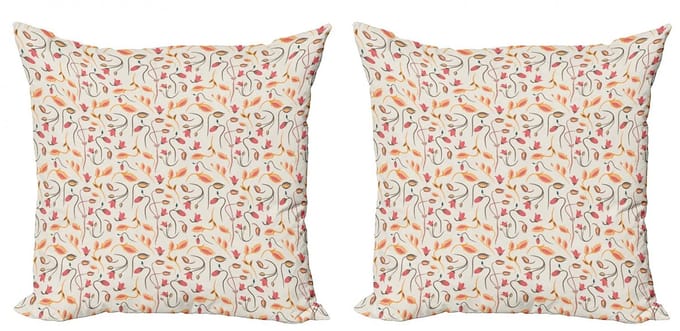 ABAKUHAUS Kussenhoes-Set 2x45x45 cm – dubbelbedrukking – microvezel
