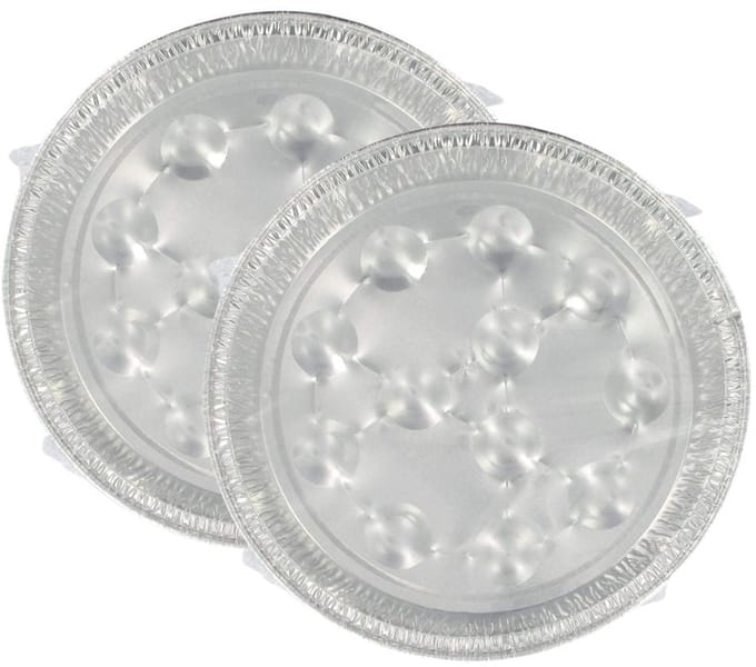 Set van 2 verpakkingen van 10 aluminium slakkenborden 17,5 cm Fackelmann