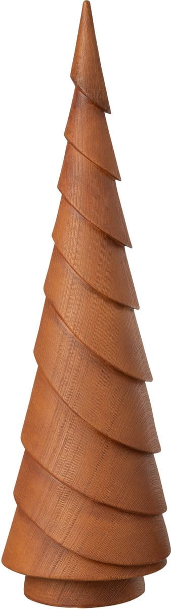J-Line decoratie Dennenboom - namaakhout - lichtbruin