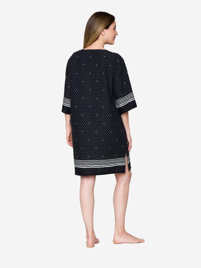 mini-jurk met druppelvormige hals model 'Brismar'