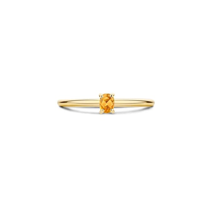 1204YCI/52 Ring 14 Krt goud  Citrine