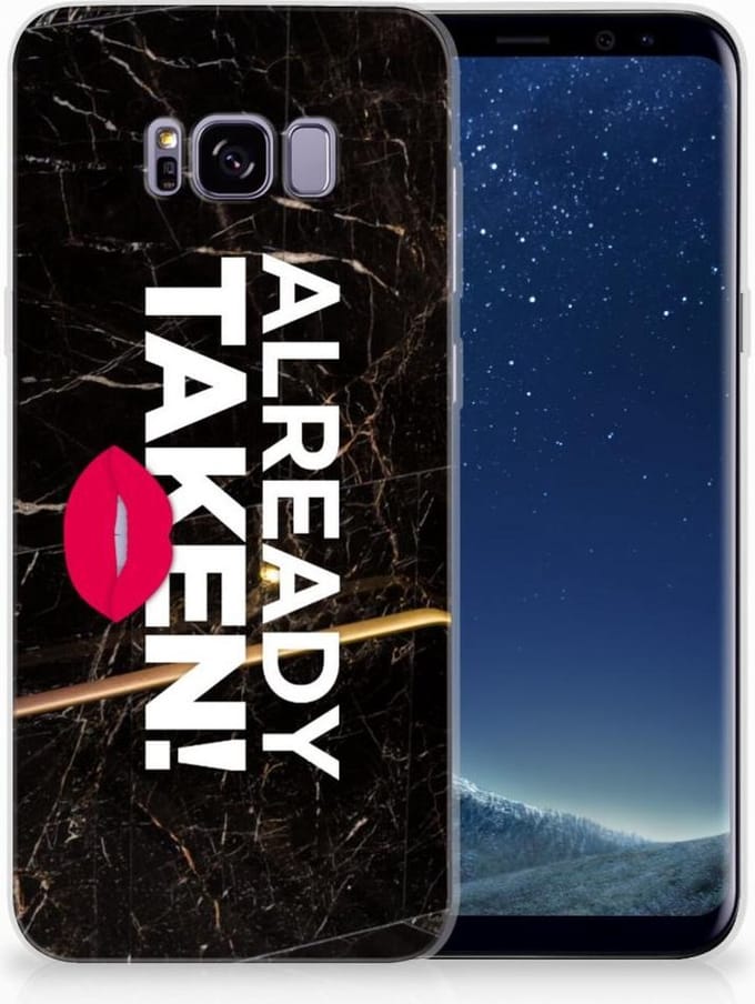 Samsung Galaxy S8 Plus Siliconen hoesje met naam Already Taken Black