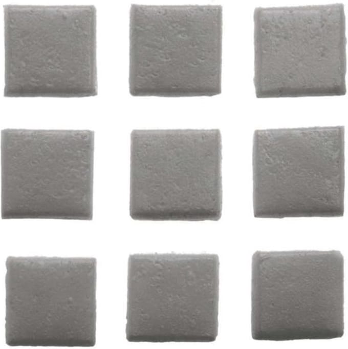 Glorex mozaiek steentjes/tegeltjes - vierkant - 30x stuks - donkergrijs - 2 x 2 cm