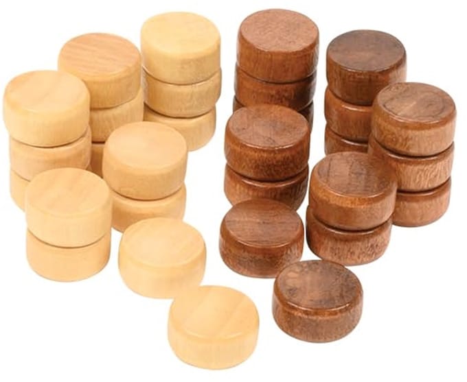 Philos Backgammon stenen set - multicolor - 17 x 8 mm - educatief spel.