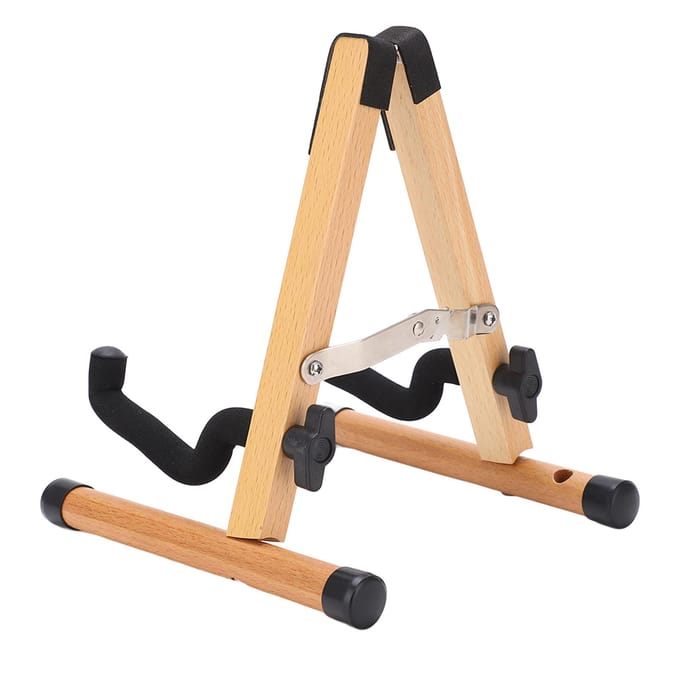 Support Violon en Bois Support d'Exposition en Bois Pliable Démontable pour Ukulélé Mini Guitare Mandoline beige
