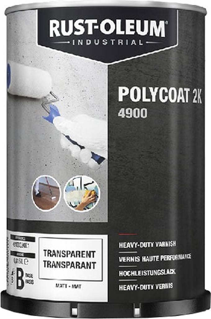 Rust-oleum Polycoat 2k Heavy Duty Vernis 4900 1 Liter Hoogglans (basis+verharder)