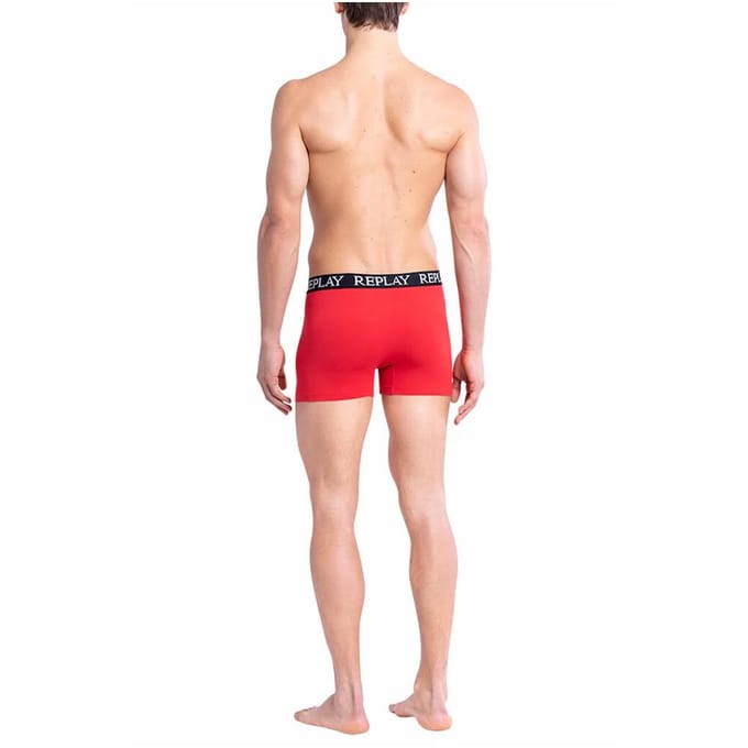 Replay Boxershorts voor heren (Set van 2) (Donkerblauw/Wit)