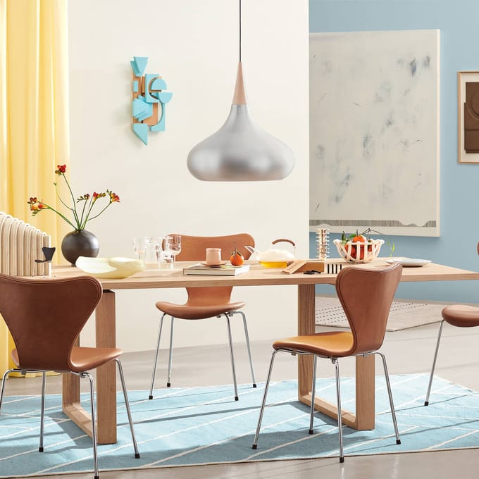 FRITZ HANSEN Orient P3 hanglamp aluminium/eiken Ø 50 cm