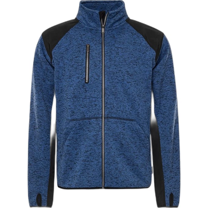 Fristads Fleece Sweatjack 7451 Prkn - Blauw/Zwart - S