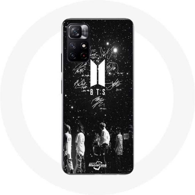 Coque - BTS - Xiaomi Redmi Note 11s 5G - Souple - Noir - Membres BTS