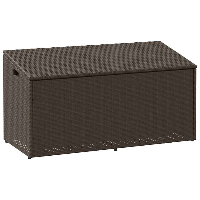 vidaXL - Tuinbox - 110x50x58 - cm - poly - rattan - bruin