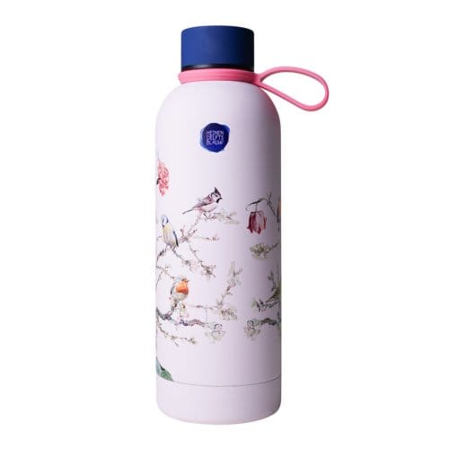 Waterfles Bosvogels roze - Geïsoleerd - RVS - 500 ml