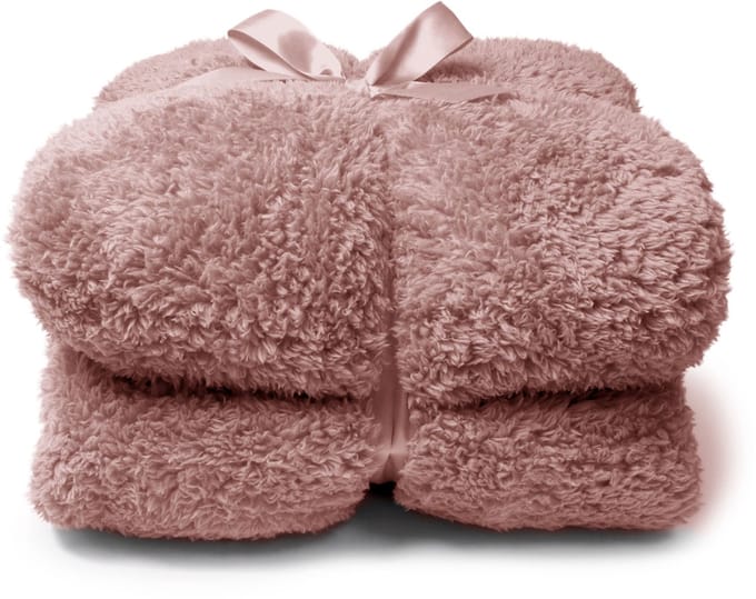Unique Living - Teddy plaid 150x200cm oud roze