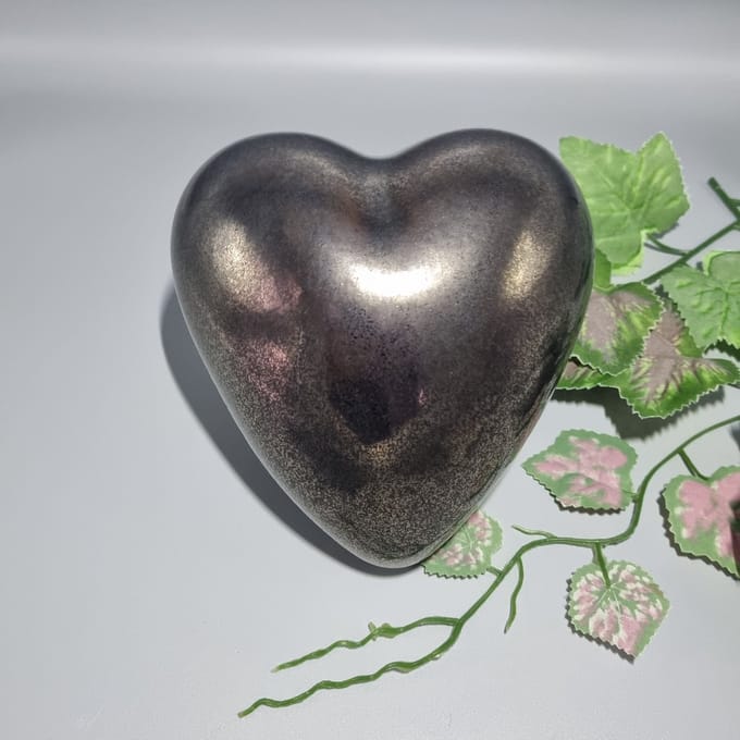Urn - Keramiek - Hart - Oud Goud - 800ml - 1 as-kamer - Hand-made