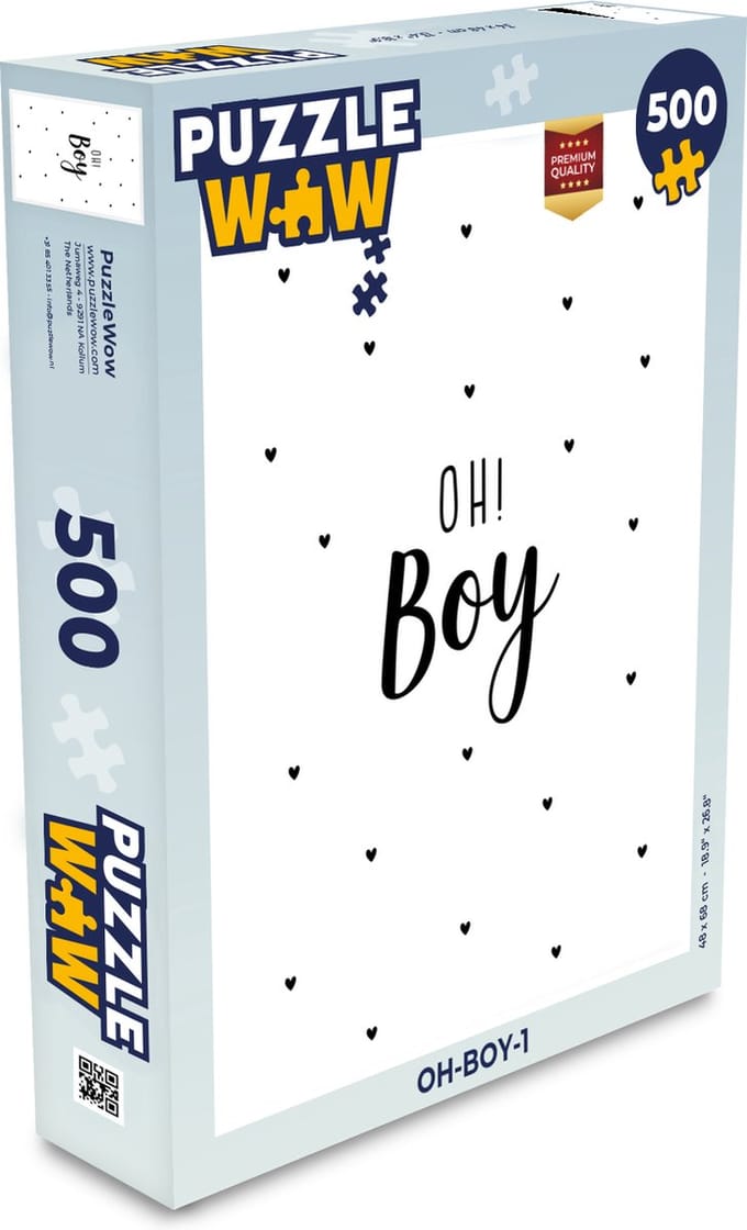 Puzzel Quotes - Kind - Jongens - Oh! Boy - Spreuken - Legpuzzel - Puzzel 500 stukjes