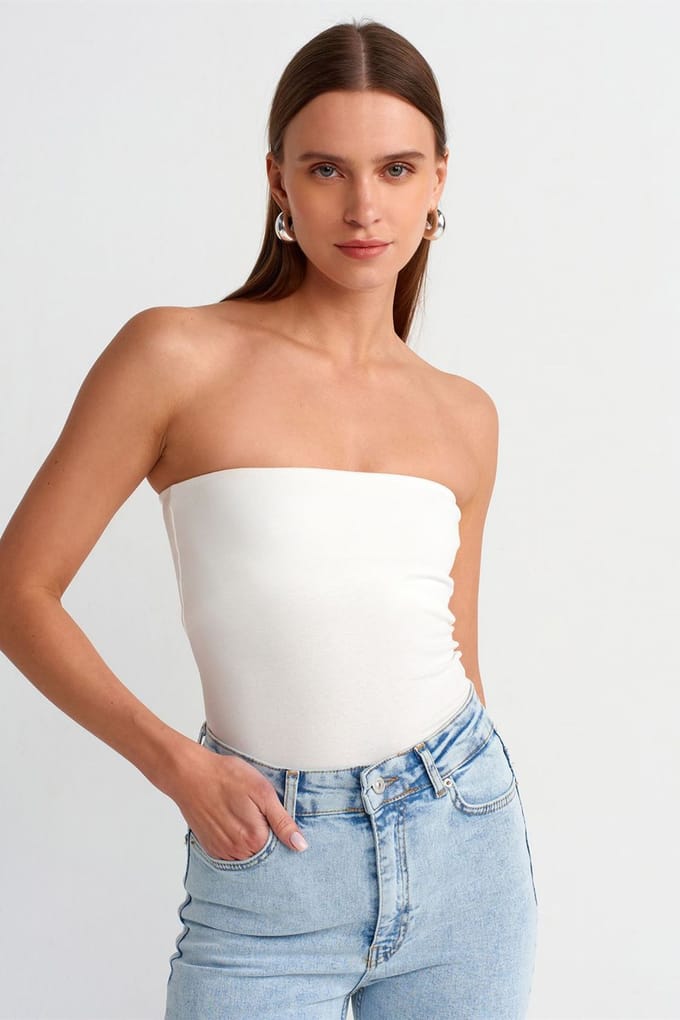 Strapless Bodycon Bandeau Blouse