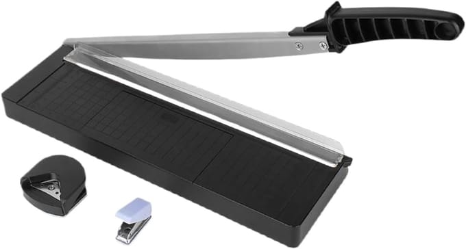 Papieren Snijmachine - Sticker Cutter - Document Classificatie - Multifunctioneel Snijgereedschap - 34 x 10.5 cm - Wit