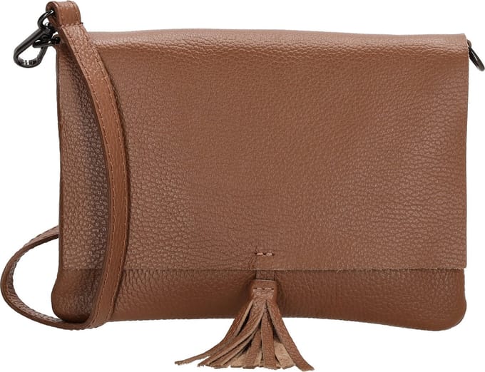 Charm London Anna Schoudertas - 100% Leer - Leren Tas - Bruin