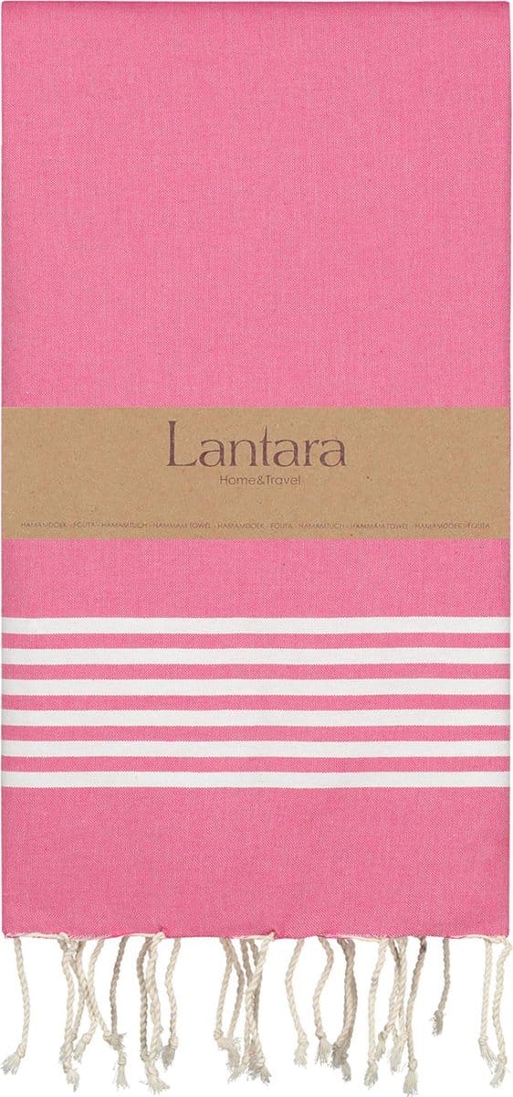 Lantara hamamdoek Provence Fuchsia roze - 100x200cm
