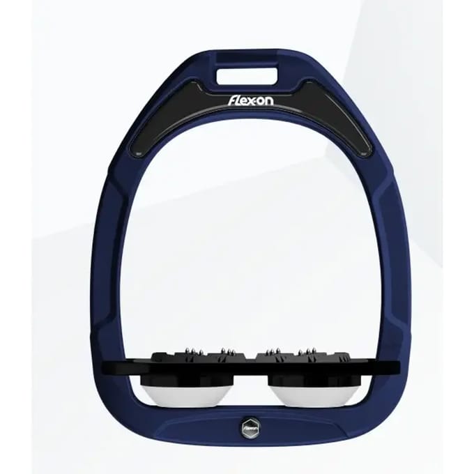 Platte Ultra Grip Stijgbeugels Marine/Zwart/Wit Flex-On Green Composite