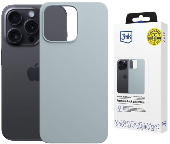 3MK Hardy MagSilicone Hoesje voor Apple iPhone 13 Pro Max Blauw