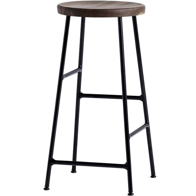 HAY - Cornet barkruk - eiken gerookt - soft black - laag - bruin