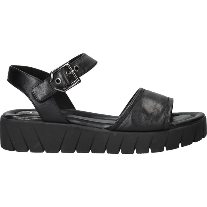 Tamaris - Sandalen Plat Zwart 39