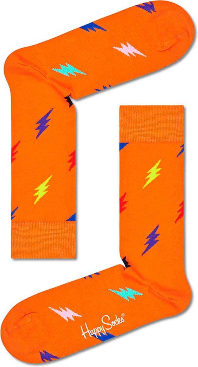 Happy Socks unisex sokken lightning oranje