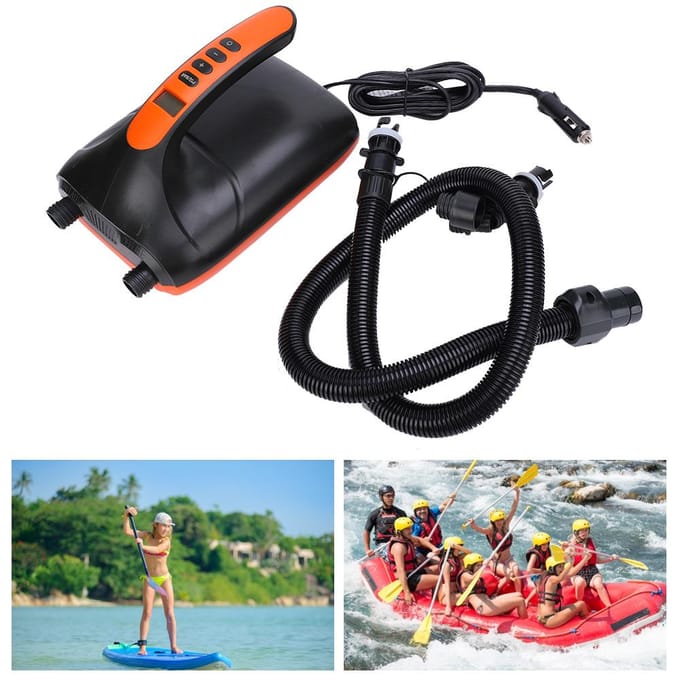 HT?782 Dubbeldoel Auto Hoge Druk Elektrische Opblaaspomp voor Paddleboard Surfboard gray