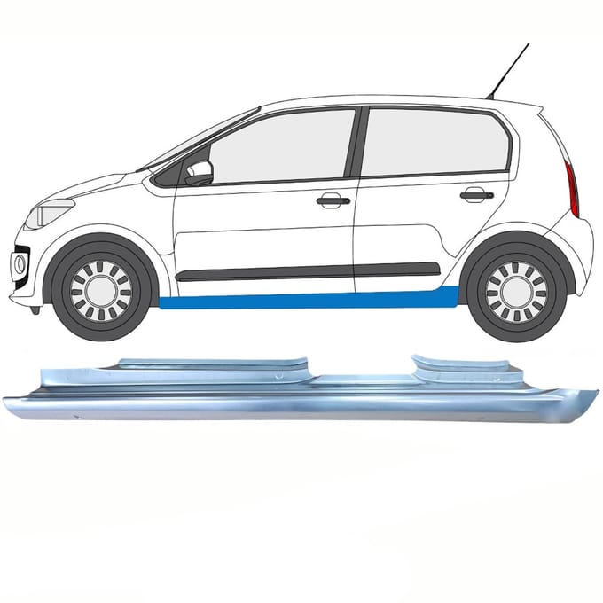 Volledige dorpel voor Volkswagen UP! 2011- / Links