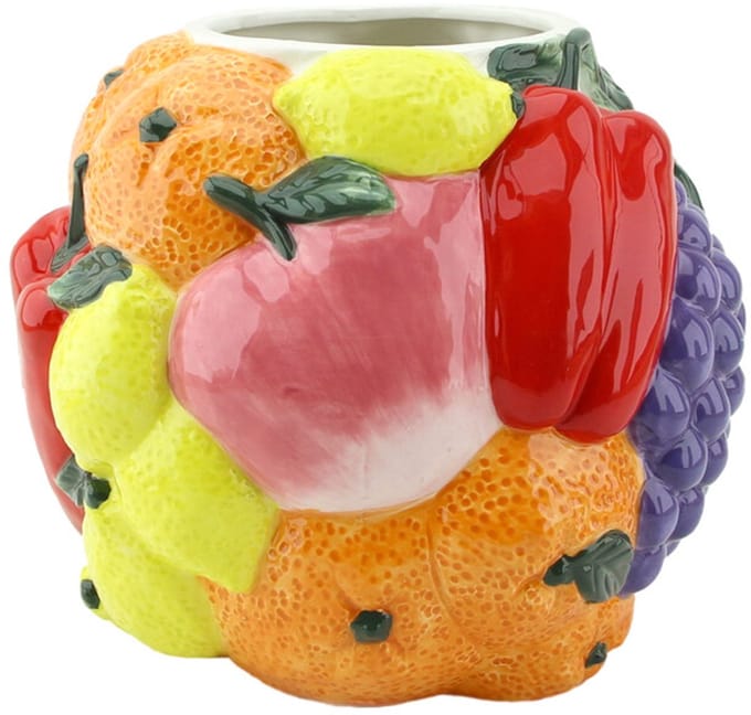 HomeBound by KY | Aardewerk vaas 'Multi fruit' | vaas | 21,3x20,9x18,5cm
