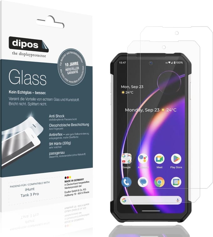 dipos – 2x Matte Pantserfolie geschikt voor iHunt Tank 3 Pro | 9H Screenprotector