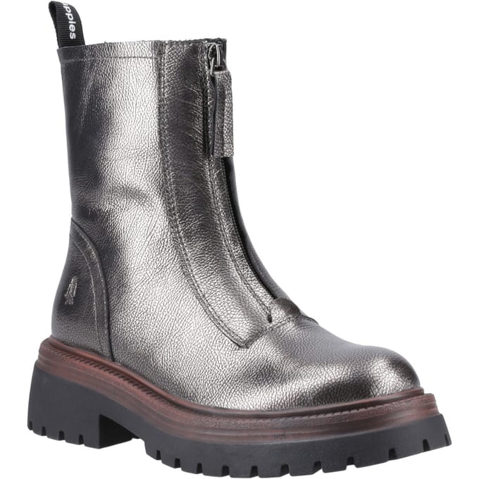 Hush Puppies Roxanna Leren Dames Pewter Laarzen