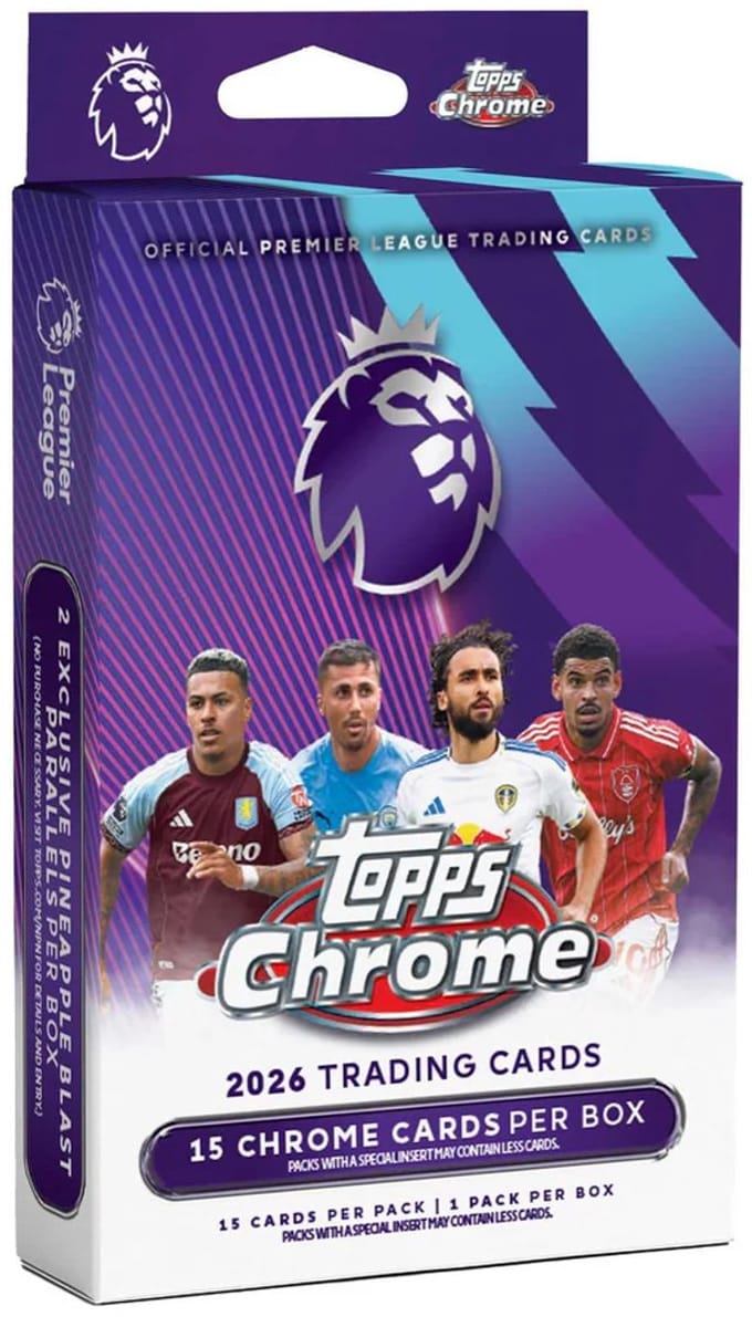 Topps Chrome Premier League Hanger Box 2026 Trading Cards