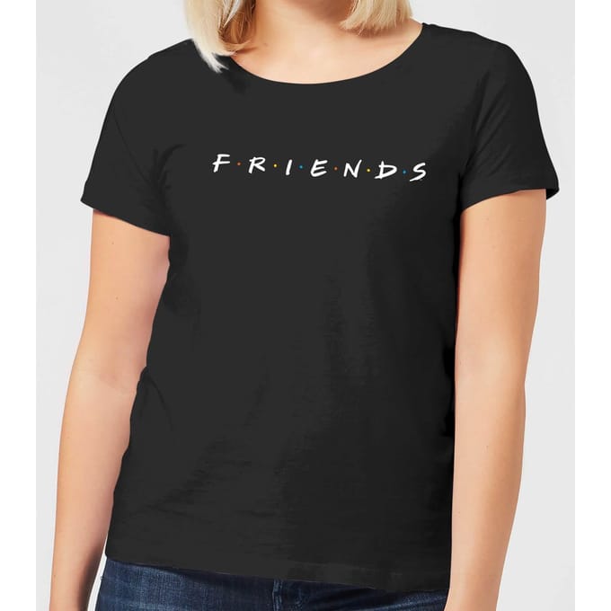Friends Logo Contrast dames t-shirt - Zwart - S