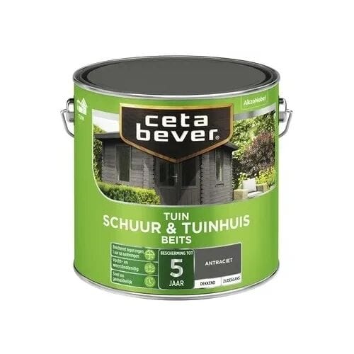 Cetabever - Tuinbeits Schuur & Tuinhuis Dekkend - Antraciet - 750 Ml