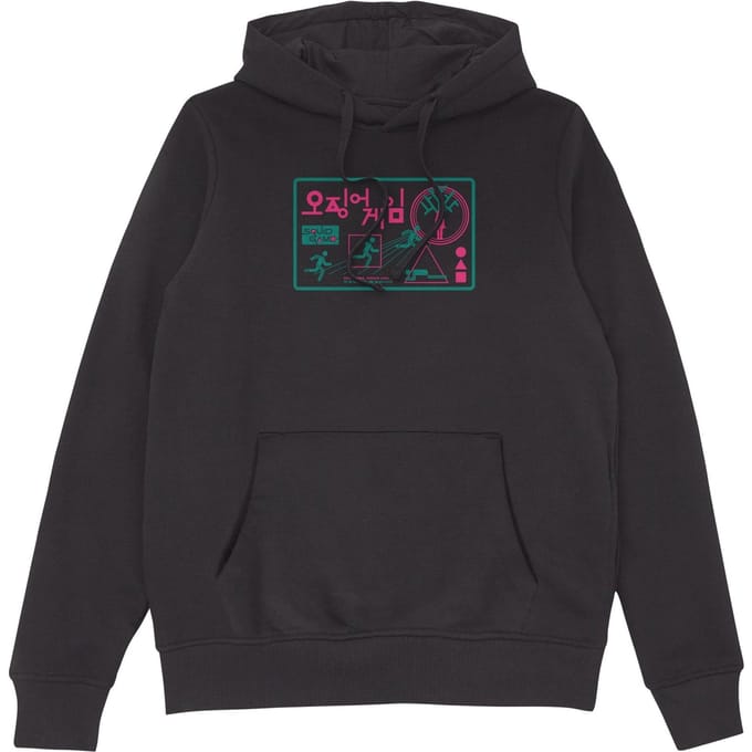 Squid Game Red Light Green Light Hoodie - Black - M