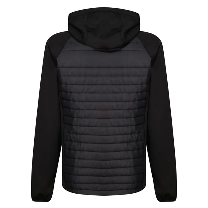 Regatta Heren Navigate Hybride Hooded Jacket (Zwart/Nieuw Royal)