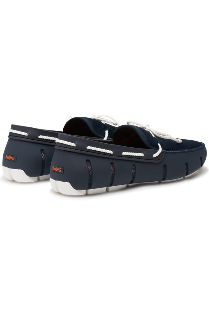 SWIMS Braided Lace Loafer Navy/white Maat: 41 | Instappers Outlet | Heren | Blauw