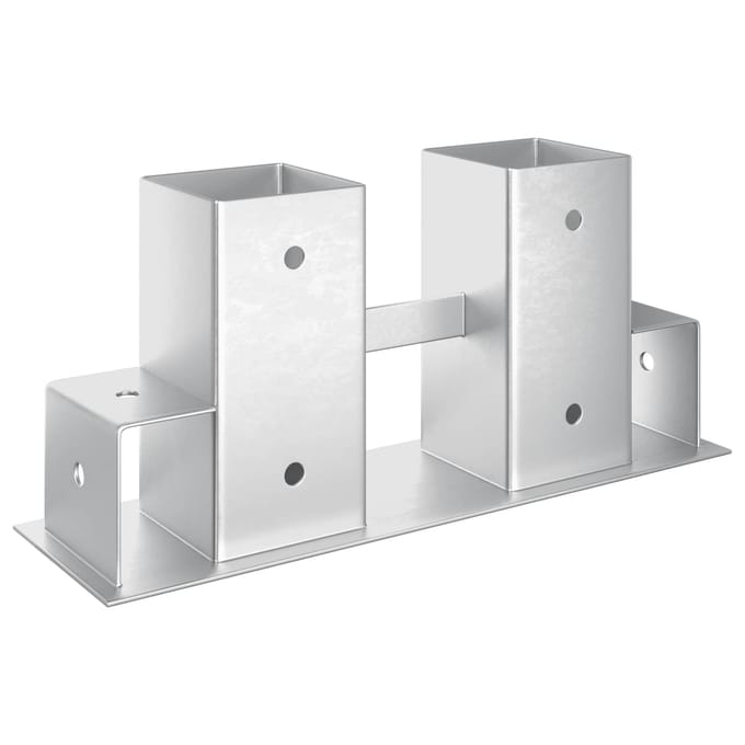 vidaXL - Houtstapelhulp - 12 - st - zilver - 34 - x - 10 - x - 15 - cm - Staal