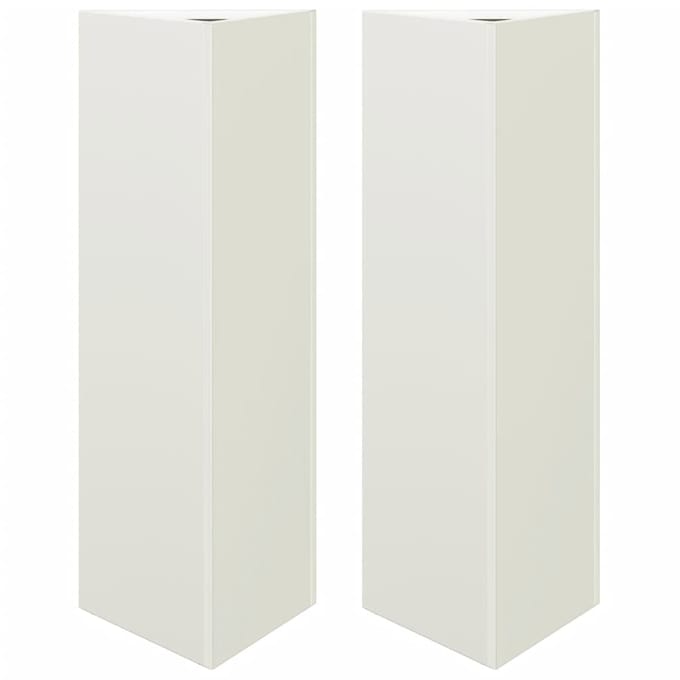 vidaXL Plantenbakken 2 st driehoek 30x26x75 cm staal wit