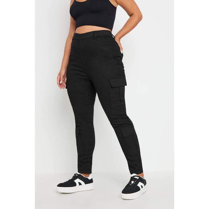 Yours Jegging Met Cargozakken In Zwart Size 52