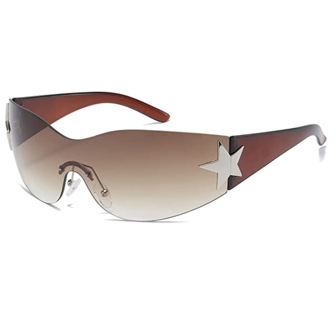 zonnebril - met sterren - vintage - unisex - blauw