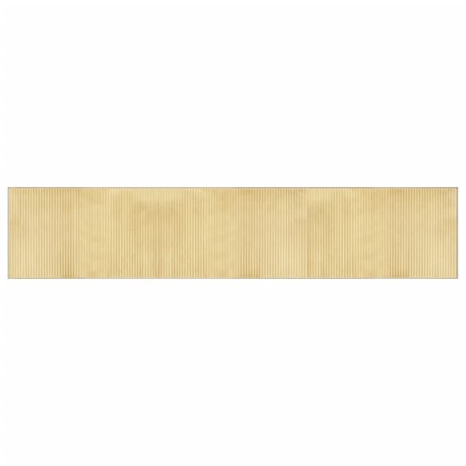 vidaXL - Vloerkleed - rechthoekig - 60x300 - cm - bamboe - lichtnaturel