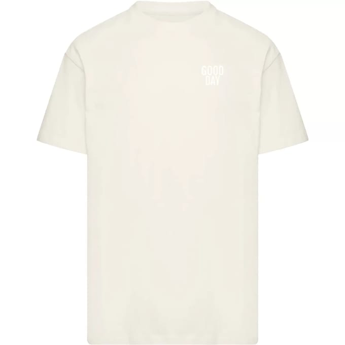 Mister Tee - Under The Palm Trees Heavy Oversize Heren Tshirt - M - Creme