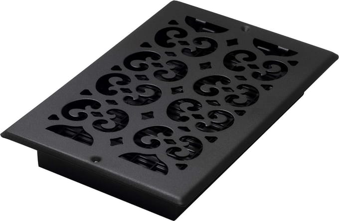 Vloerregister 6x10 Inch met Scroll Design in Staal voor Wand en Plafond