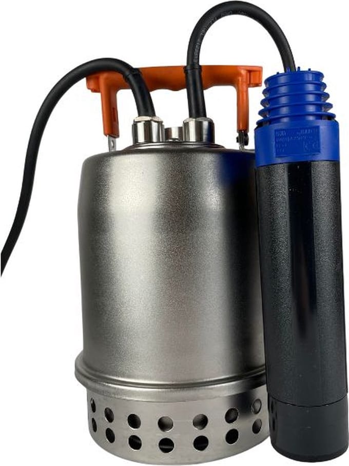 Dompelpomp met buisvlotter - KIN pumps HKH 1V/A - RVS - inclusief 10 meter snoer (Max. capaciteit 9,6 m3/h)