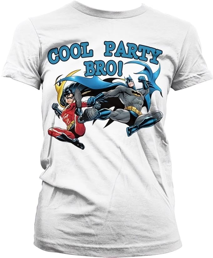 Batman Cool feestje, man! Girly T-shirt voor dames, witite